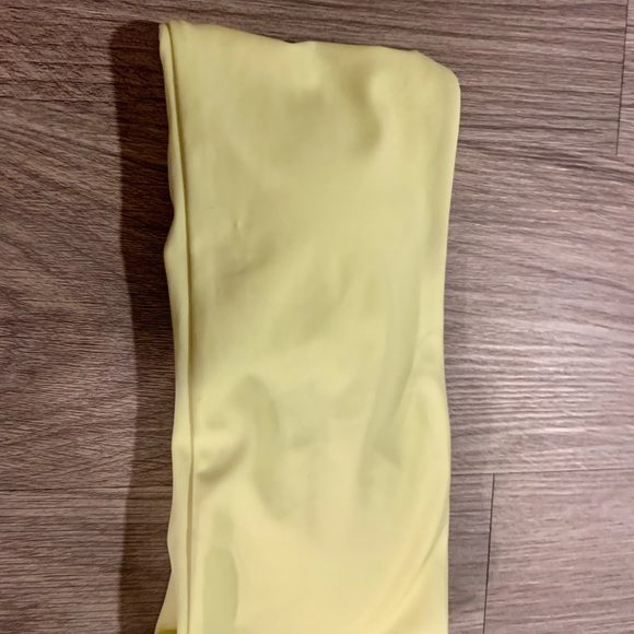 Light Yellow Bandeau Bikini Top - Picture 2 of 3